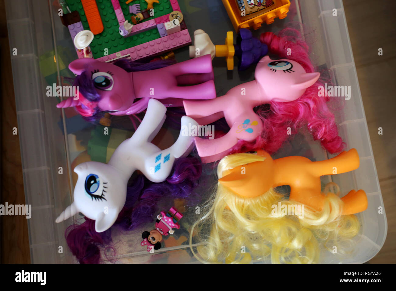 Il mio piccolo Pony giocattoli raffigurato nella Sussex, Regno Unito. Foto Stock
