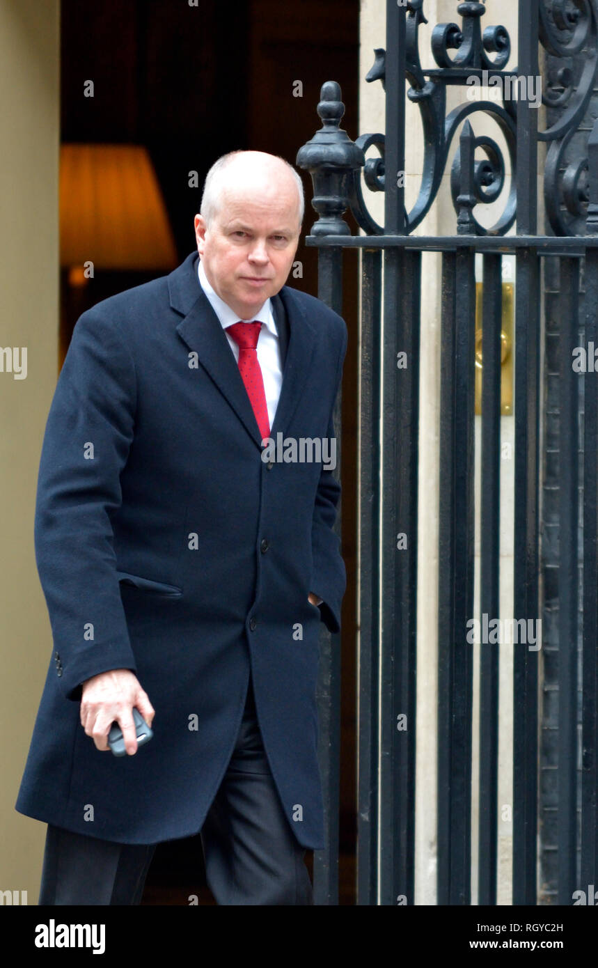 Robbie Gibb (Downing Street Communications Director) lasciando 10 Downing Street, Jan 2019 Foto Stock