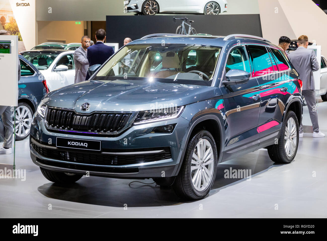 Bruxelles - Jan 18, 2019: Skoda auto Kodiaq presentati presso la 97Bruxelles Motor Show 2019 Autosalon. Foto Stock