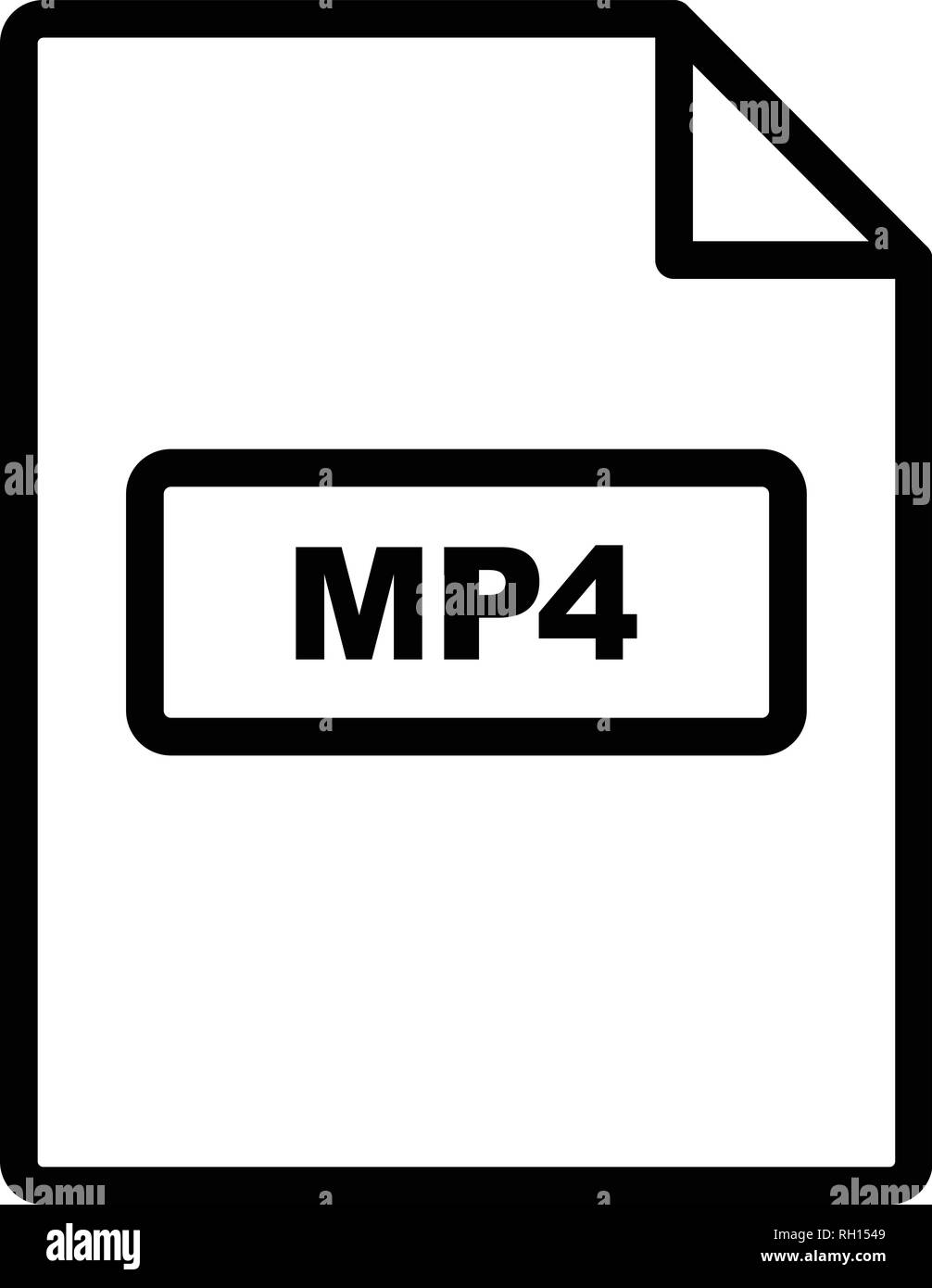 MP4 icona Vettore Icona segno illustrazione vettoriale per un uso personale e uso commerciale... Look pulito e icona alla moda... Illustrazione Vettoriale