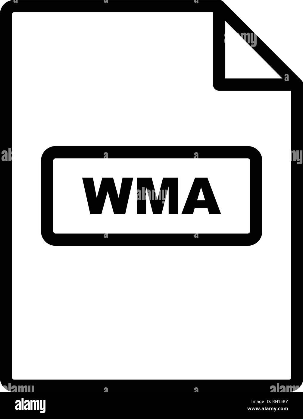 WMA icona Vettore Icona segno illustrazione vettoriale per un uso personale e uso commerciale... Look pulito e icona alla moda... Illustrazione Vettoriale