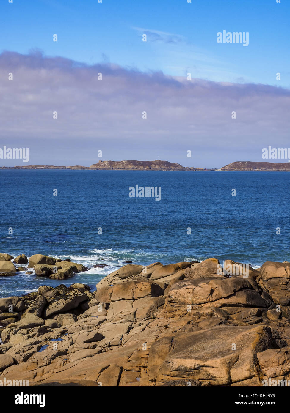 Granit Rose, Ploumanach, COTES D ARMOR, Bretagne, Francia, Europa Foto Stock