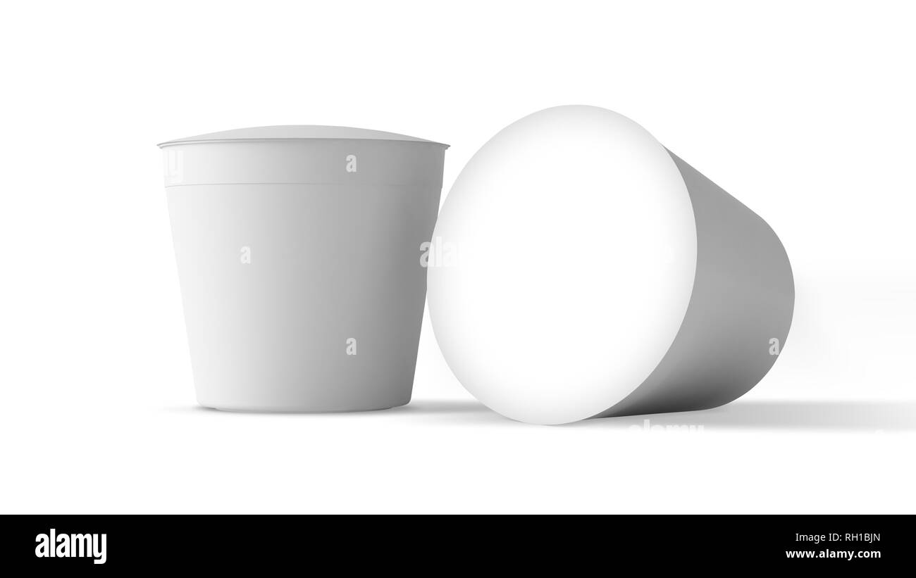 Le capsule di caffè 3d rendering mockup Foto Stock