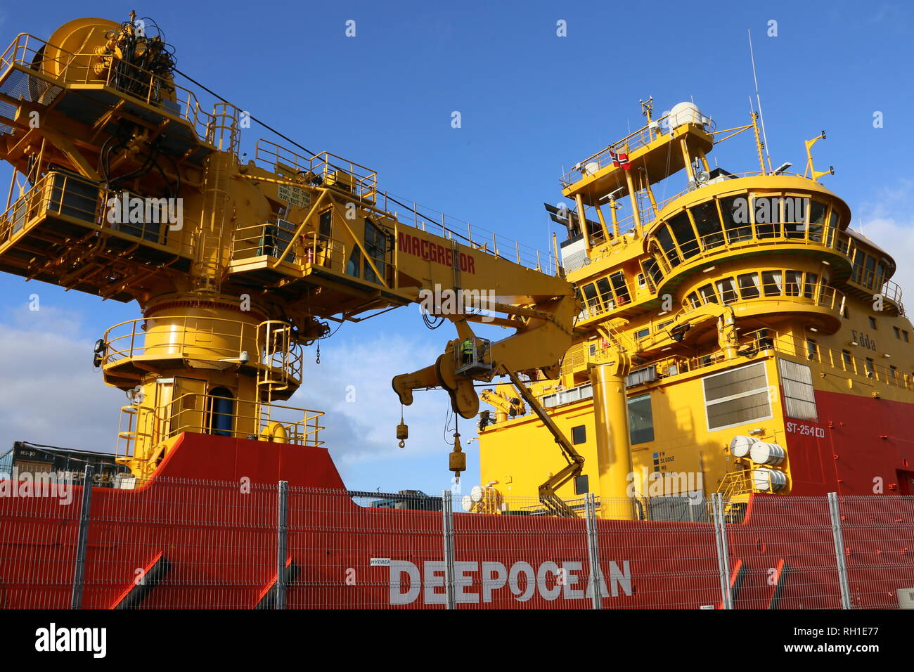 Bohrinsel Wartung 'MS Deepocean' Foto Stock