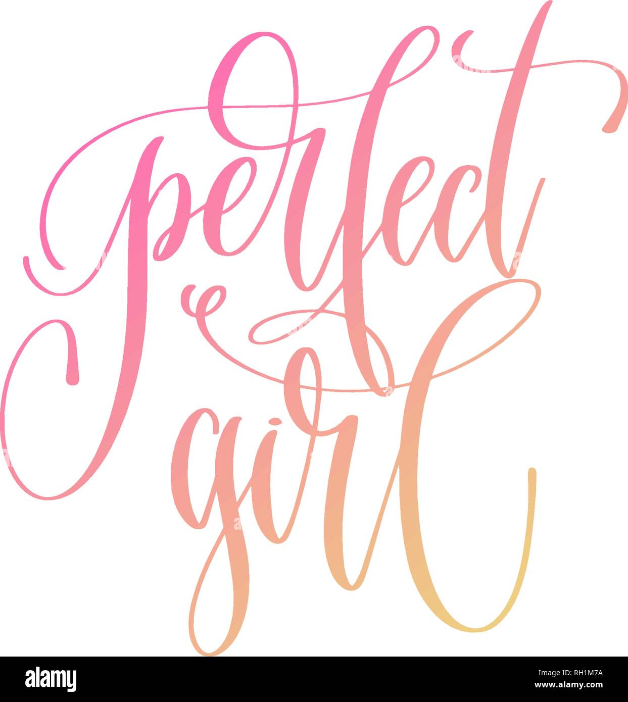 Ragazza perfetta - scritte a mano il testo per la giornata della donna 8 Illustrazione Vettoriale