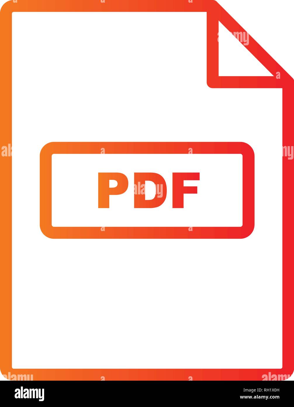 Vettore pdf icona Icona segno illustrazione vettoriale per un uso personale e uso commerciale... Look pulito e icona alla moda... Illustrazione Vettoriale