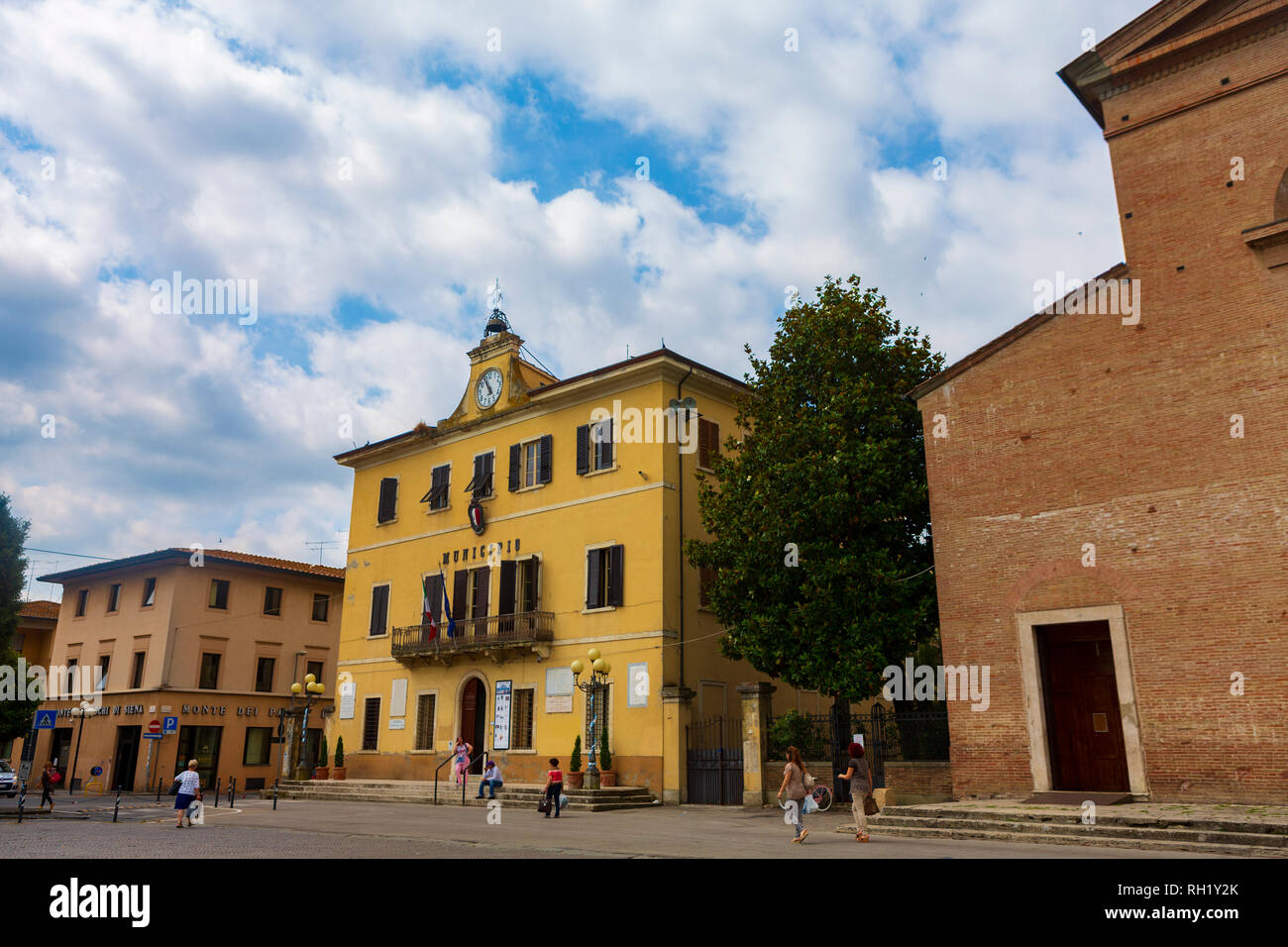 Municipio - URP - Comune di Certaldo, una città e comune della Toscana, Italia. Foto Stock