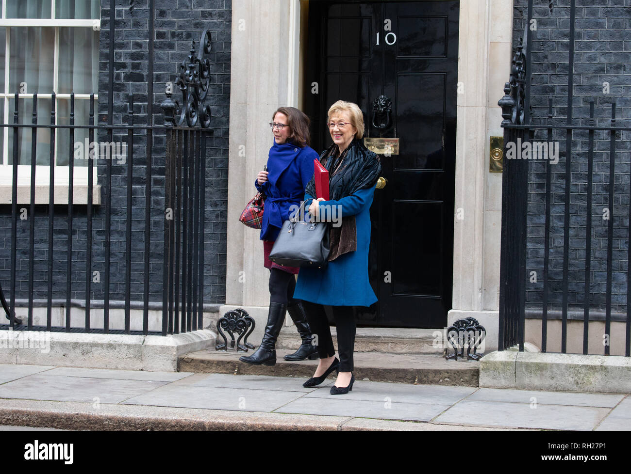 Andrea Leadsom, leader della House of Commons, signore Presidente del Consiglio e la Baronessa Evans di Bowes Park Leader della House of Lords. Foto Stock