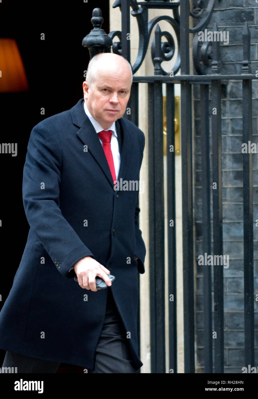 Robbie Gibb (Downing Street Communications Director) lasciando 10 Downing Street, Jan 2019 Foto Stock