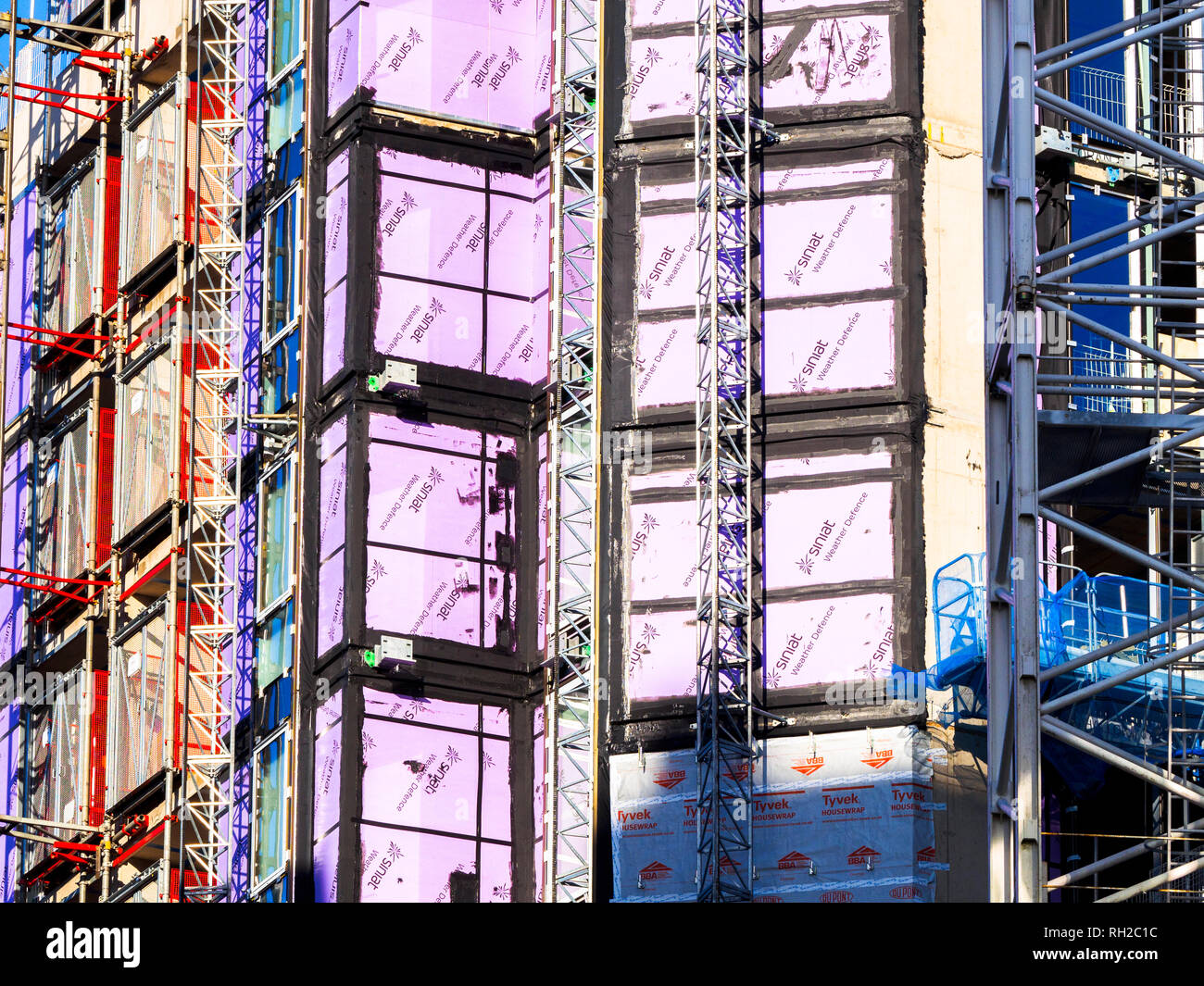 La costruzione di edifici a Wandsworth - il sud ovest di Londra, Inghilterra Foto Stock