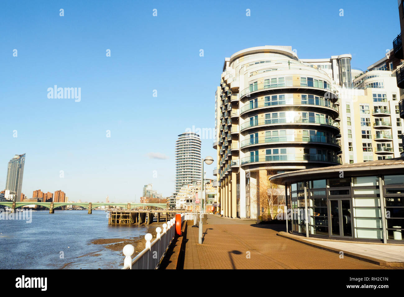 Ponti Wharf appartamenti a Wandsworth - il sud ovest di Londra, Inghilterra Foto Stock