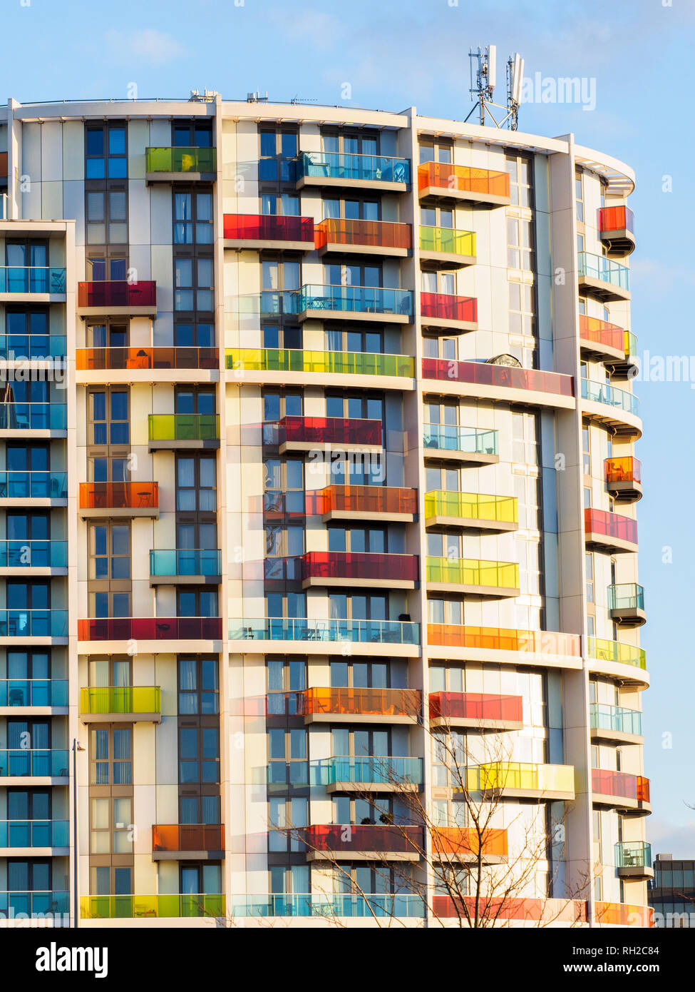 Edificio Icona in Stratford - Est di Londra - Inghilterra Foto Stock