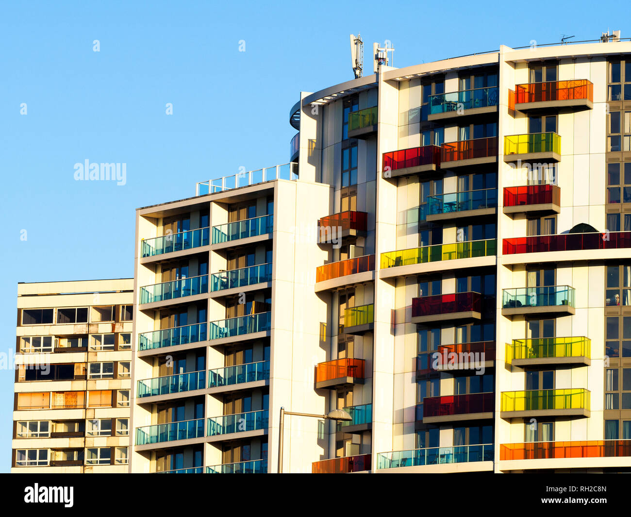 Edificio Icona in Stratford - Est di Londra - Inghilterra Foto Stock