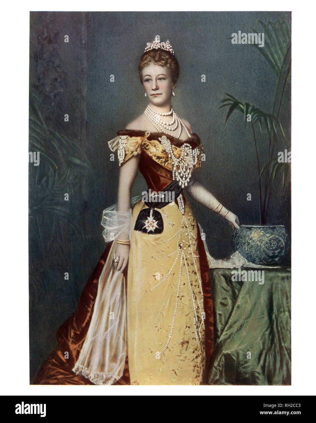 Augusta Victoria di Schleswig-Holstein, Tedesco Imperatrice, l'ultima imperatrice tedesca e regina di Prussia dal matrimonio di Guglielmo II, imperatore tedesco. Foto Stock