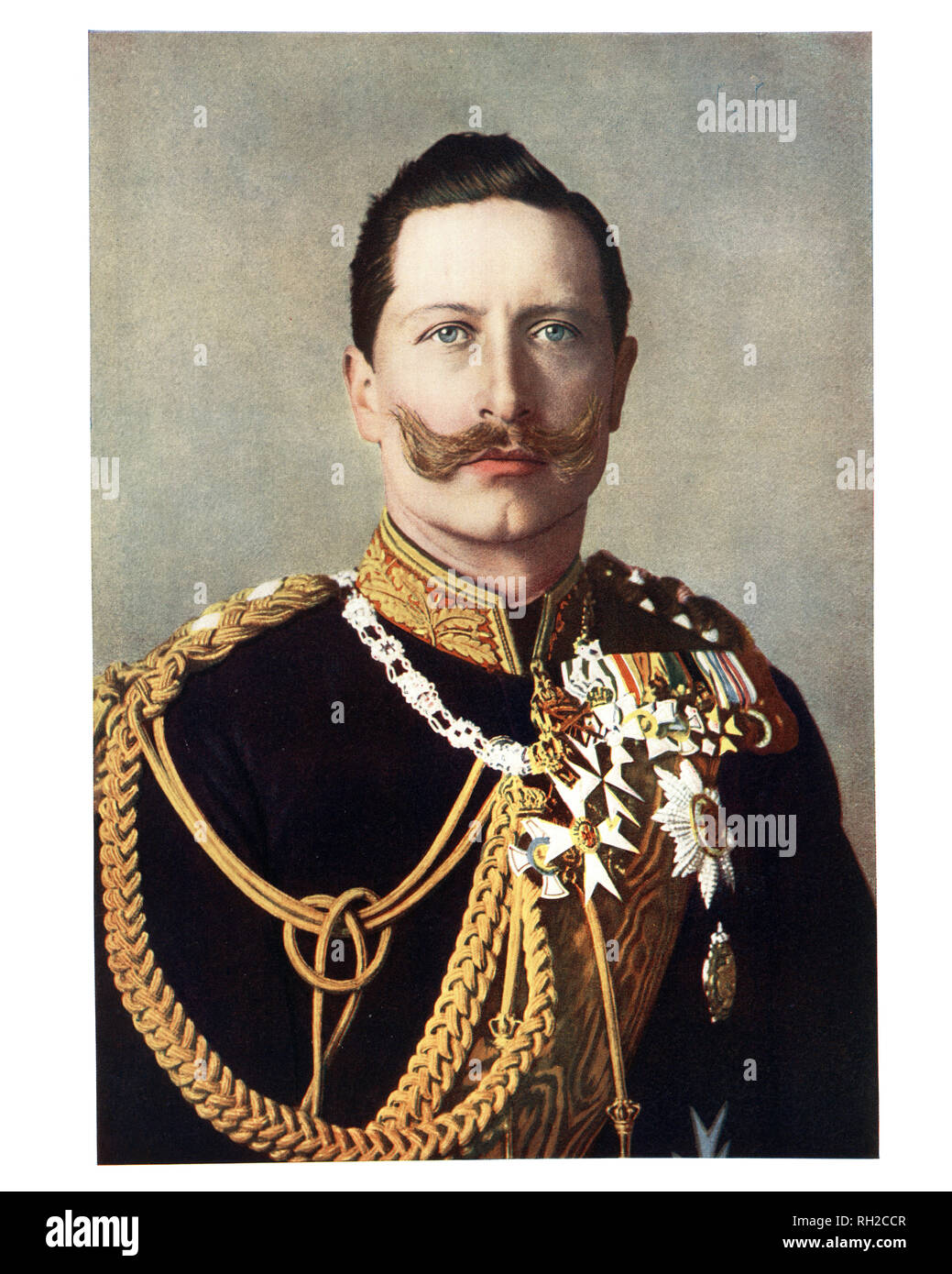 Wilhelm II, imperatore tedesco l'ultimo imperatore tedesco (Kaiser) e King of Prussia, in carica dal 15 giugno 1888 fino alla sua abdicazione il 9 novembre 1918 Foto Stock