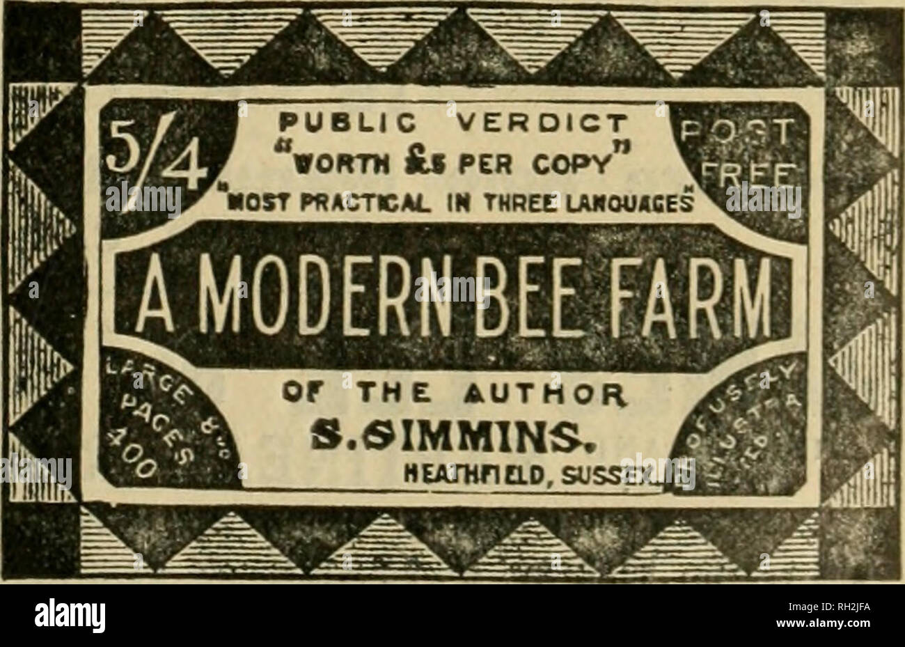 . British bee ufficiale &AMP; gli apicoltori consigliere. Api. s a * * 1*''****** q IheaT^IRootCO" 55 ,-Q UN'.r 10.1. Deaiei.- un<j gli apicoltori vedrà i suddetti marchi stampigliati su ogni pacchetto originale di root, erbacce e sulla slitta all interno di ogni tale confezione, dal 1 lb. al 50 lb. dimensioni. " WEED " eccelle su tutte le altre fondazioni in puro- ness, con impossibilità di comunicare fallo germi di covata, tenacità e conseguente economicità, facilità di movimentazione in tutti i tempi senza rotture e accettazione da parte dell'api. Queste rivendicazioni sono ora copiati dai fornitori di altre fondazioni importati che Foto Stock