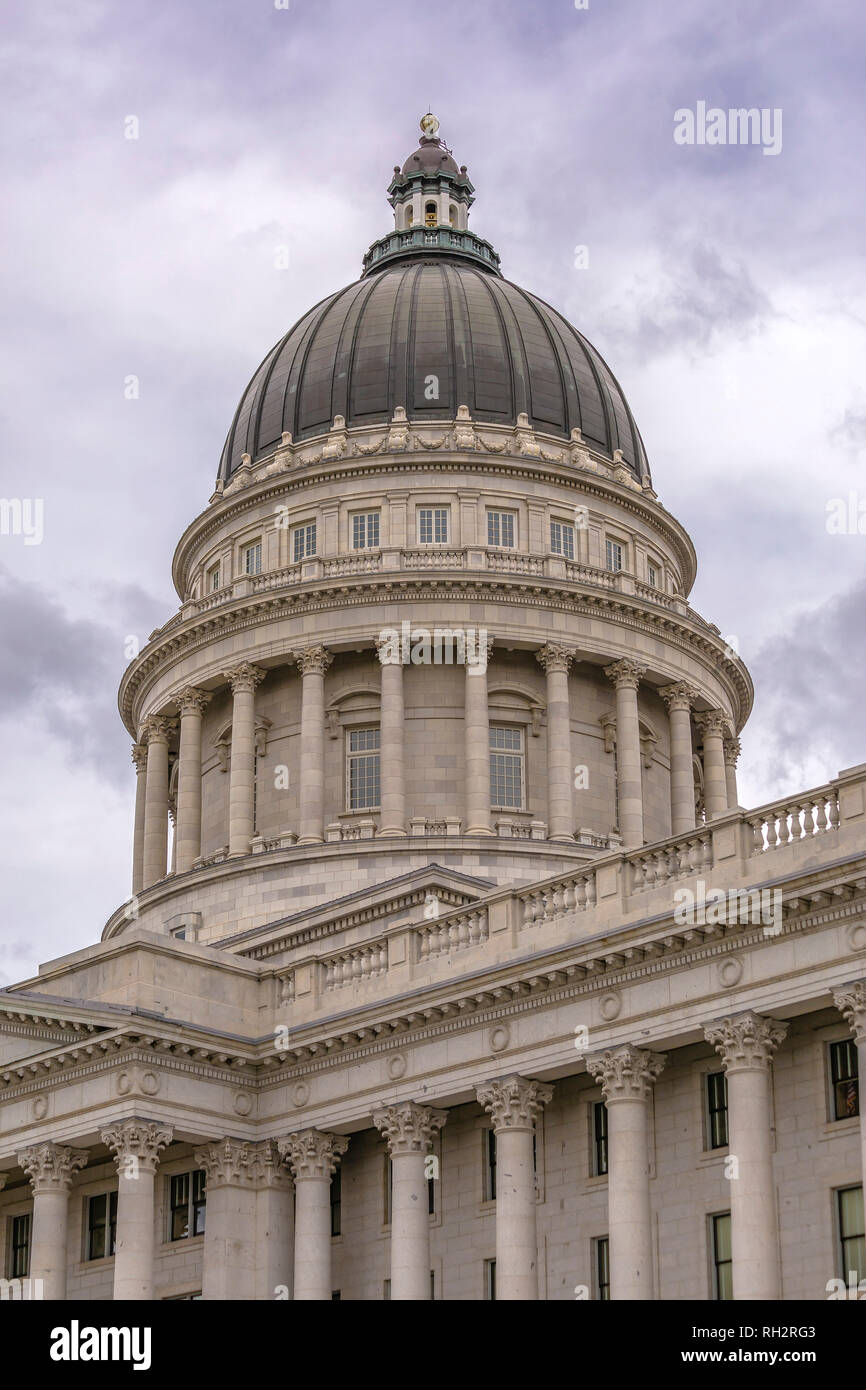 Vista panoramica della Utah State edificio di capitale Foto Stock