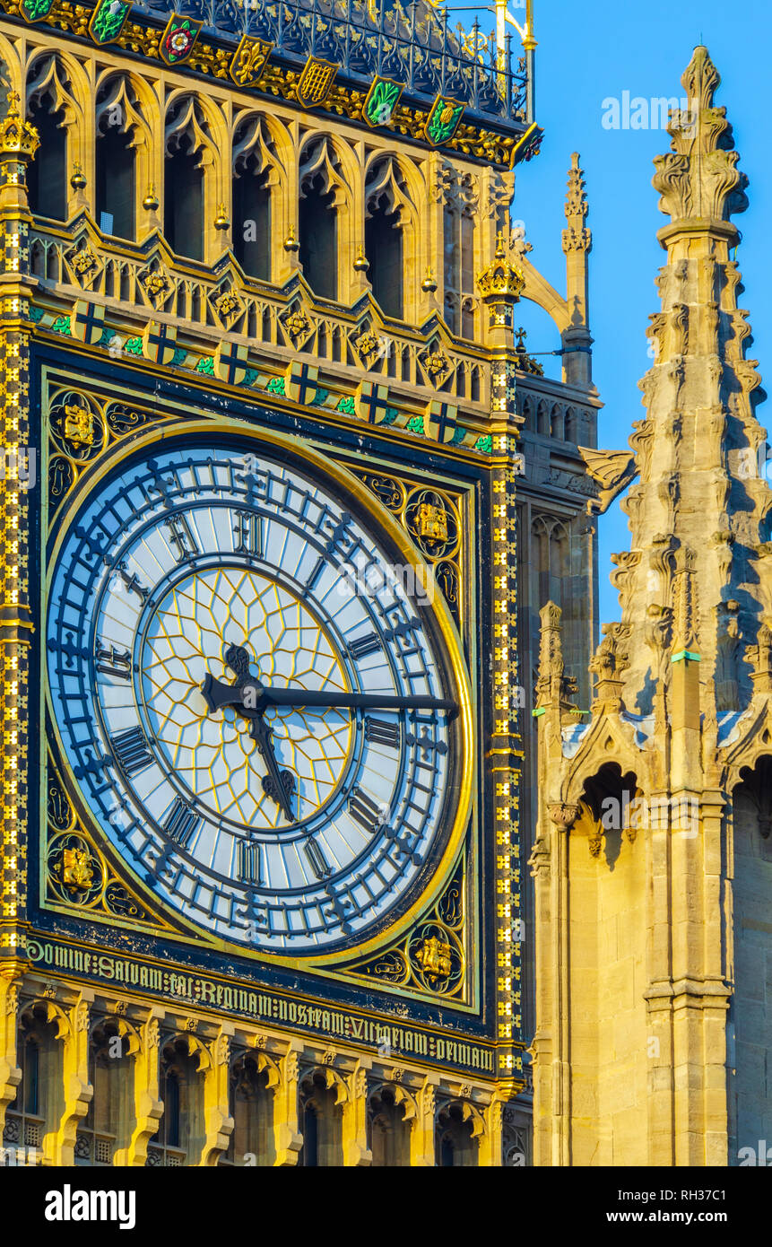 Regno Unito, Inghilterra, London, Westminster, Palazzo di Westminster, la Casa del Parlamento, il Big Ben Foto Stock