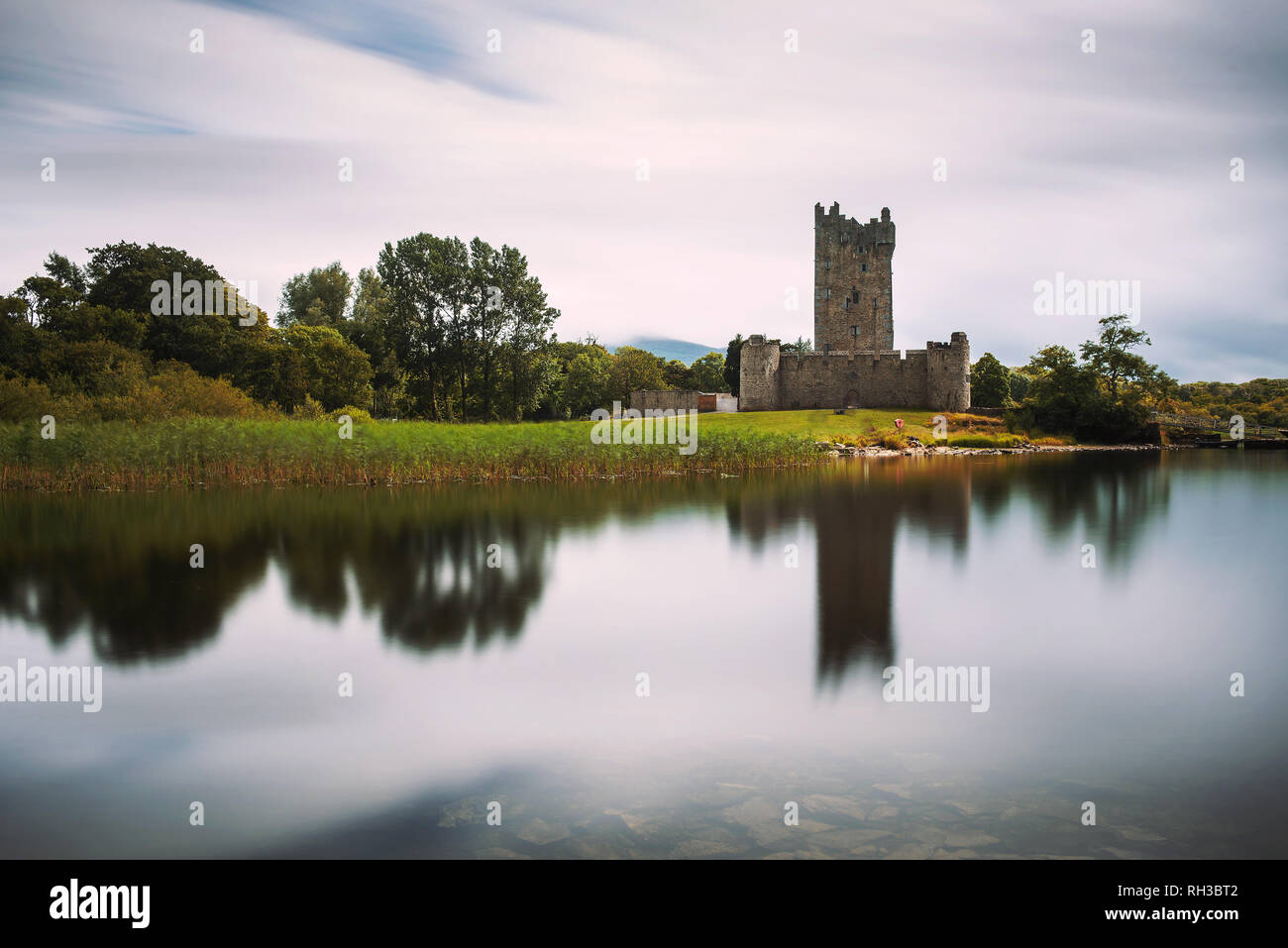 Castello di Ross resti in Irlanda Foto Stock