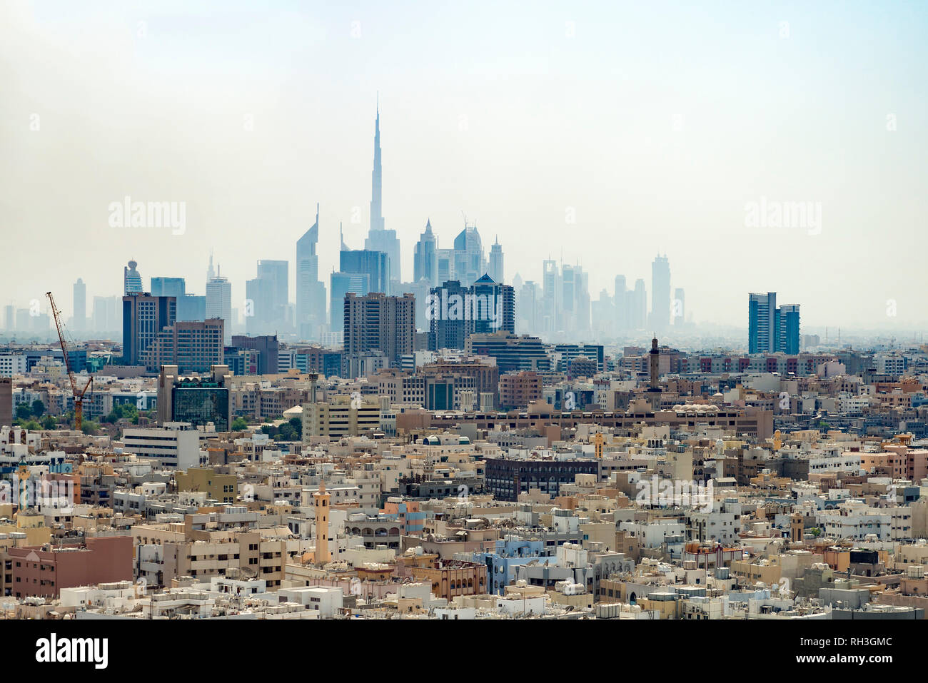 Paesaggio urbano di Dubai, Emirati Arabi Uniti Foto Stock