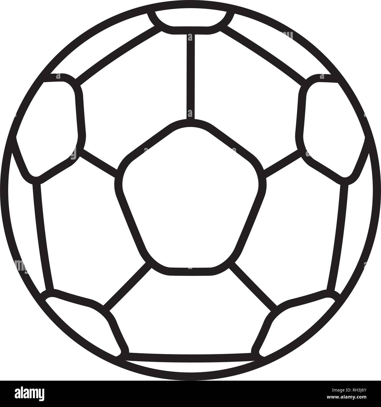 Pallone da calcio icona isolato Illustrazione Vettoriale