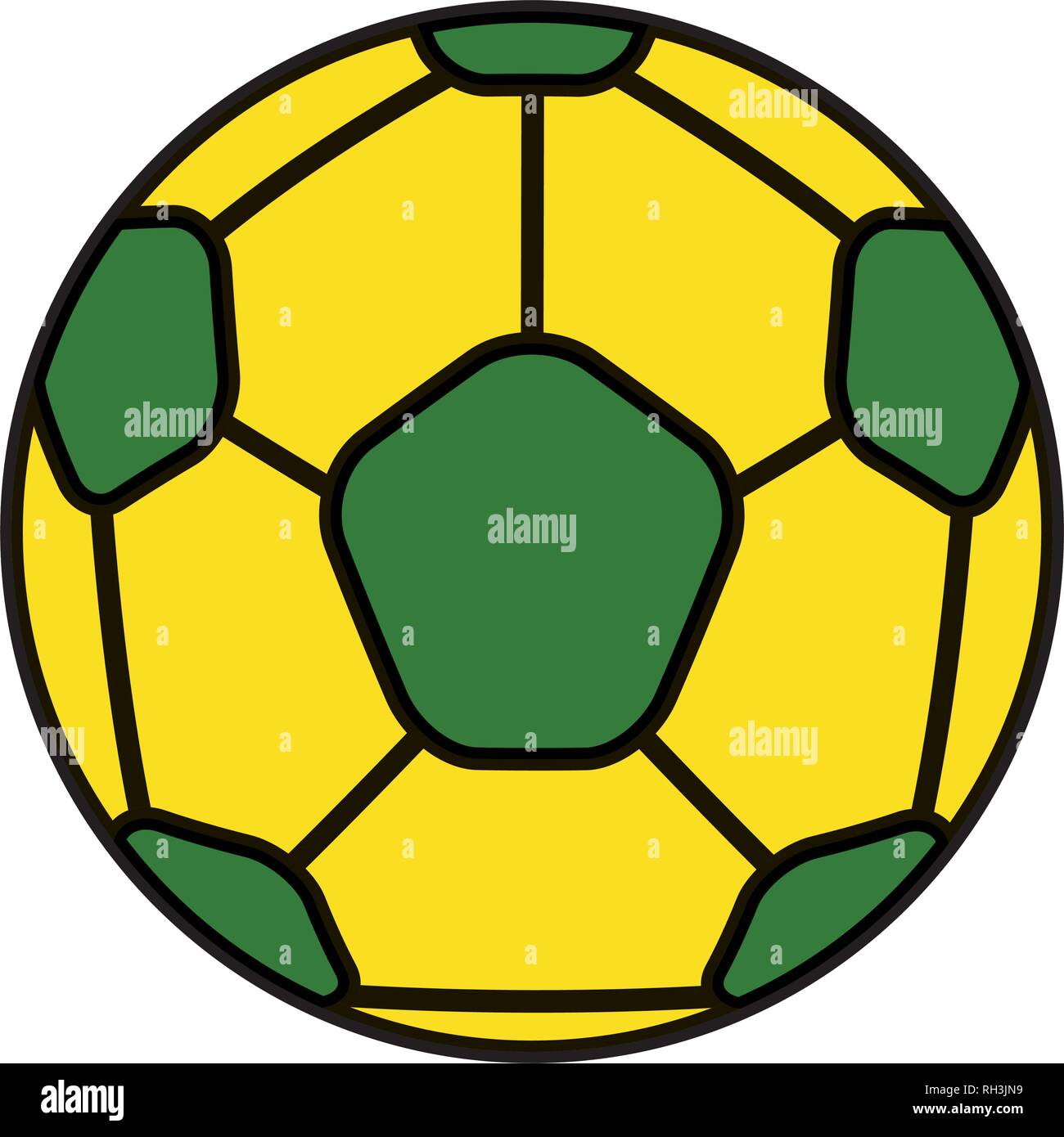 Pallone da calcio icona isolato Illustrazione Vettoriale