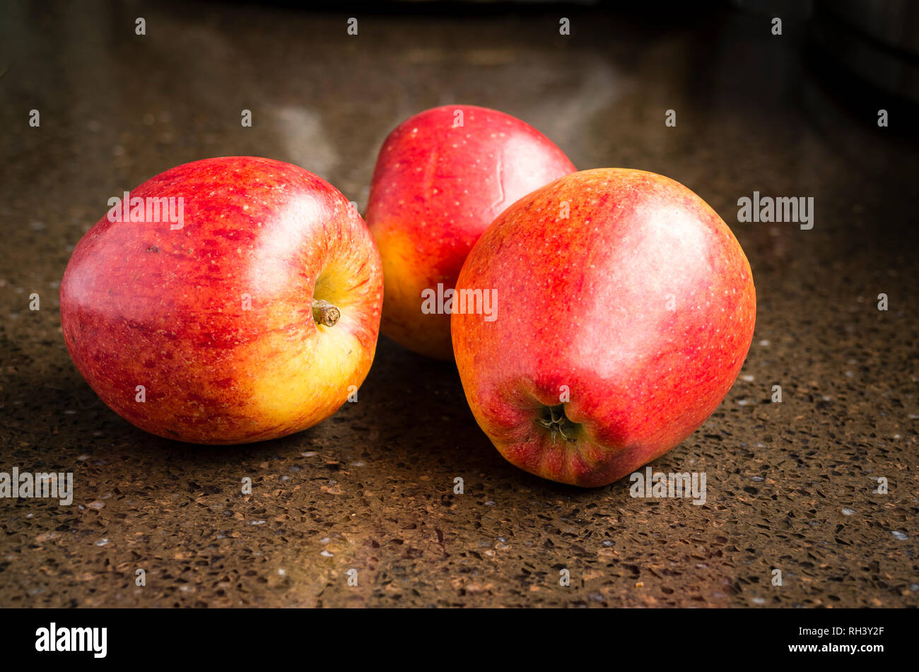 Best of British Daliclass mangiare le mele è pronto per il consumo in inverno nel Regno Unito, Foto Stock