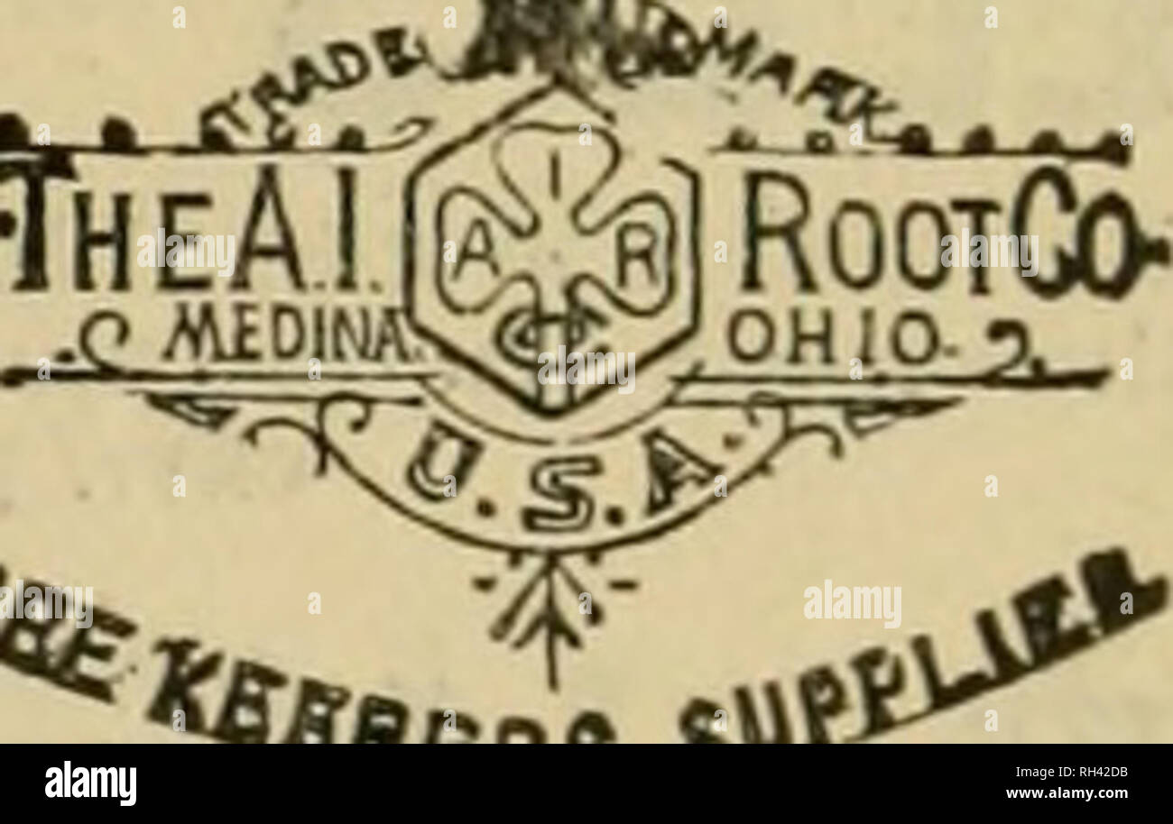 . British bee ufficiale &AMP; gli apicoltori consigliere. Le api. IrtrOTi. ; **#?Fifla 6V&GT;* i Concessionari e gli apicoltori vedrà i suddetti marchi stampigliati su ogni pacchetto originale di root, erbacce e sulla slitta all interno di ogni tale confezione, dal 1 lb. al 50 lb. dimensioni. " WEED " eccelle su tutte le altre fondazioni in puro- ness, con impossibilità di comunicare fallo brood ?;erms, toughuees, e conseguente economicità, acility di movimentazione in tutti i tempi senza rotture e accettazione da parte dell'api. Queste rivendicazioni sono ora copiati dai fornitori di altre fondazioni importati che, non essendo realizzato su un erbaccia machi Foto Stock