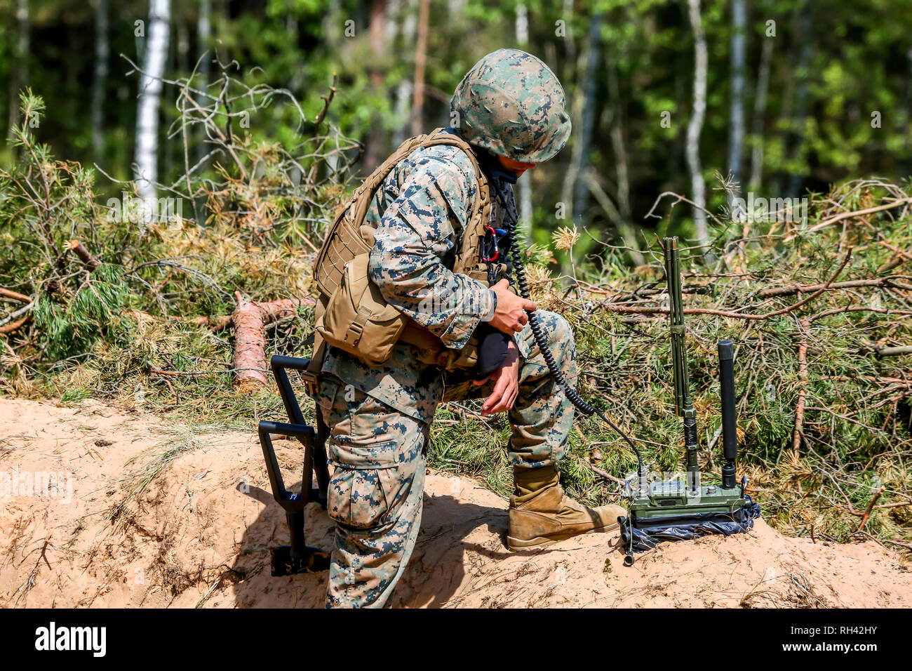 Militare Internazionale di Formazione "aber Strike 2017', Adazi, Lettonia, dal 3 al 15 giugno 2017. US Army Europe-led internazionale annuale di esercizio militare Foto Stock