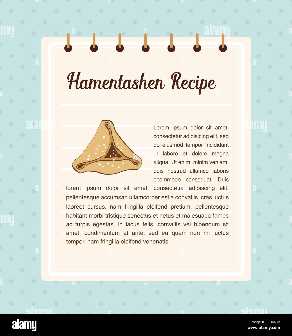 Infographics di Hamantaschen perfetto per la festa ebraica Purim. illustrazione vettoriale Illustrazione Vettoriale