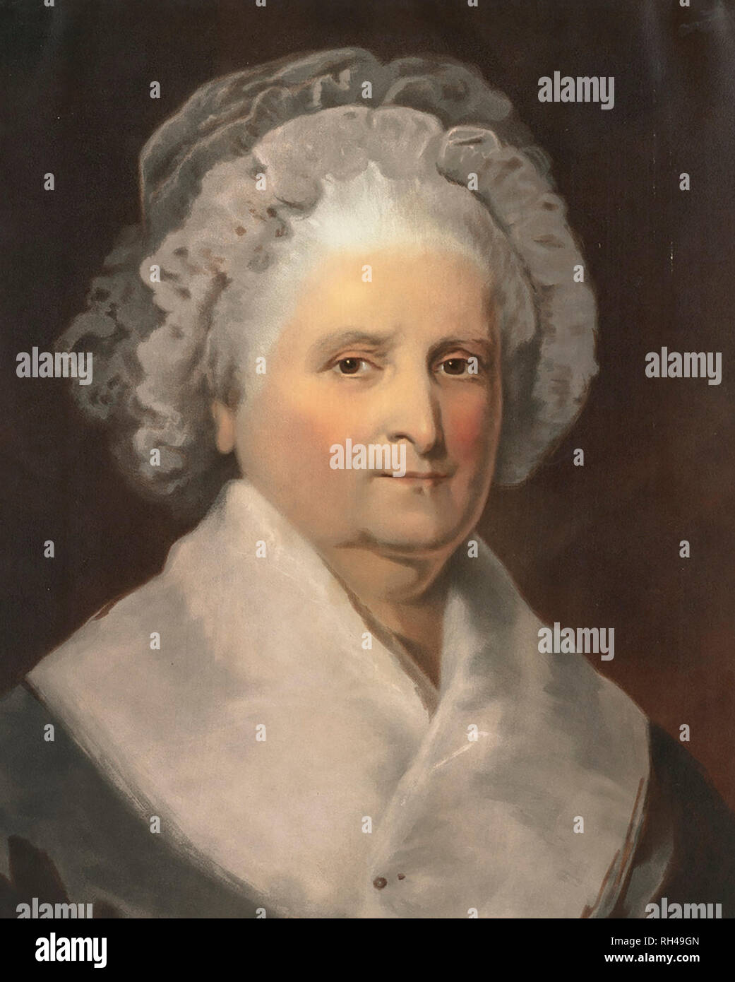 MARTHA WASHINGTON (1731-1802), moglie di George Washington Foto Stock