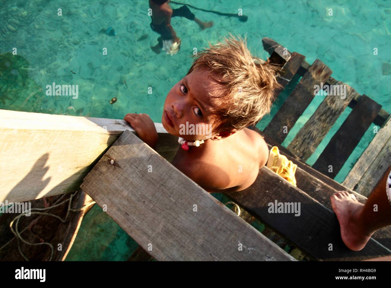 Ritratto di un ragazzo indonesiano Foto Stock