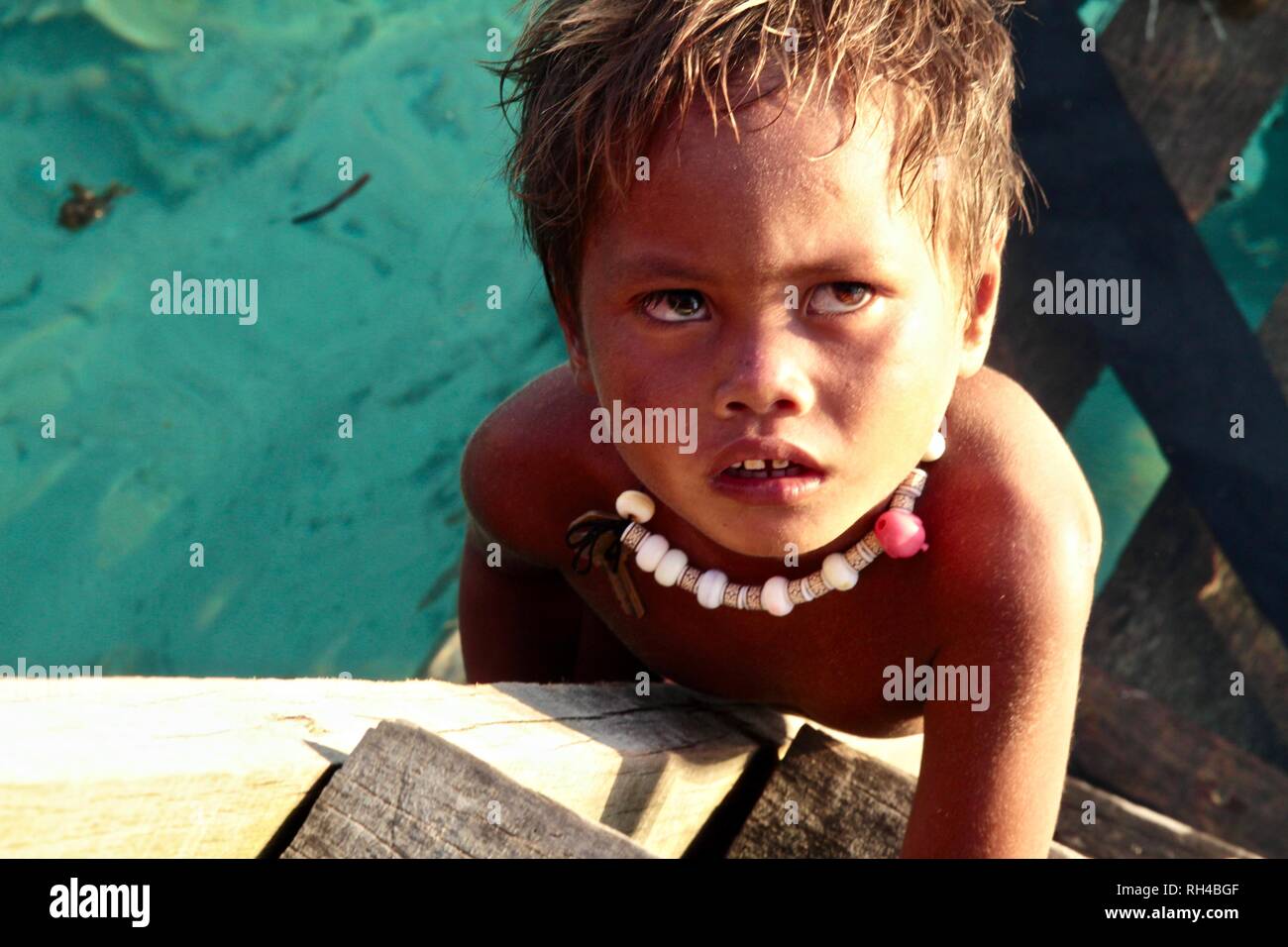 Ritratto di un ragazzo indonesiano Foto Stock