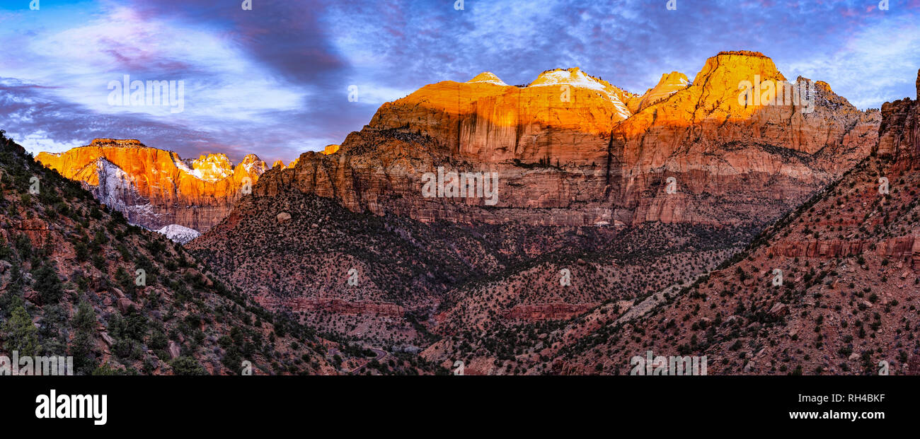 ZION NATIONAL PARK ROAD A Sion Foto Stock