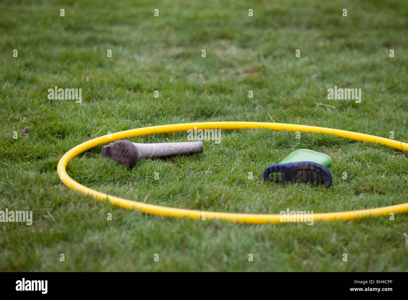 Boot gettando la concorrenza al Summer Fair in Inghilterra Foto Stock