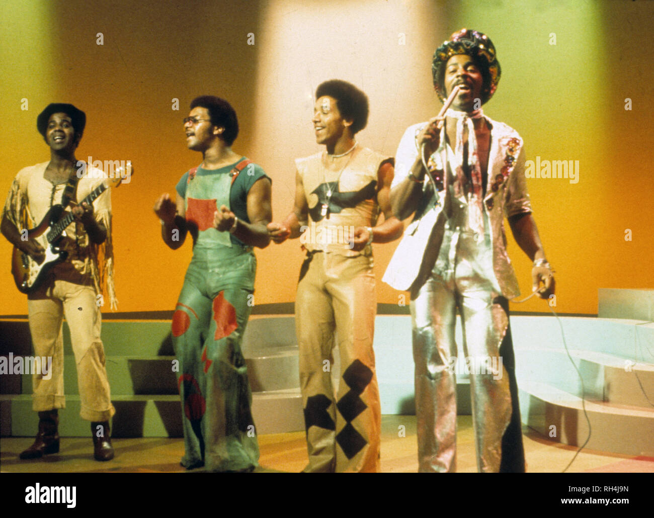 La cosa reale UK anima gruppo circa 1976 con Chris Amoo a destra Foto Stock