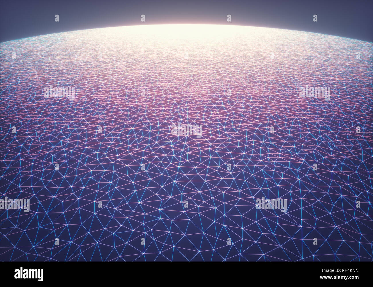 Concetto di immagine della scienza e della tecnologia. Sfondo astratto di global connection, rete lo scambio di dati tra tecnologia computer multimediale, tablet e Foto Stock