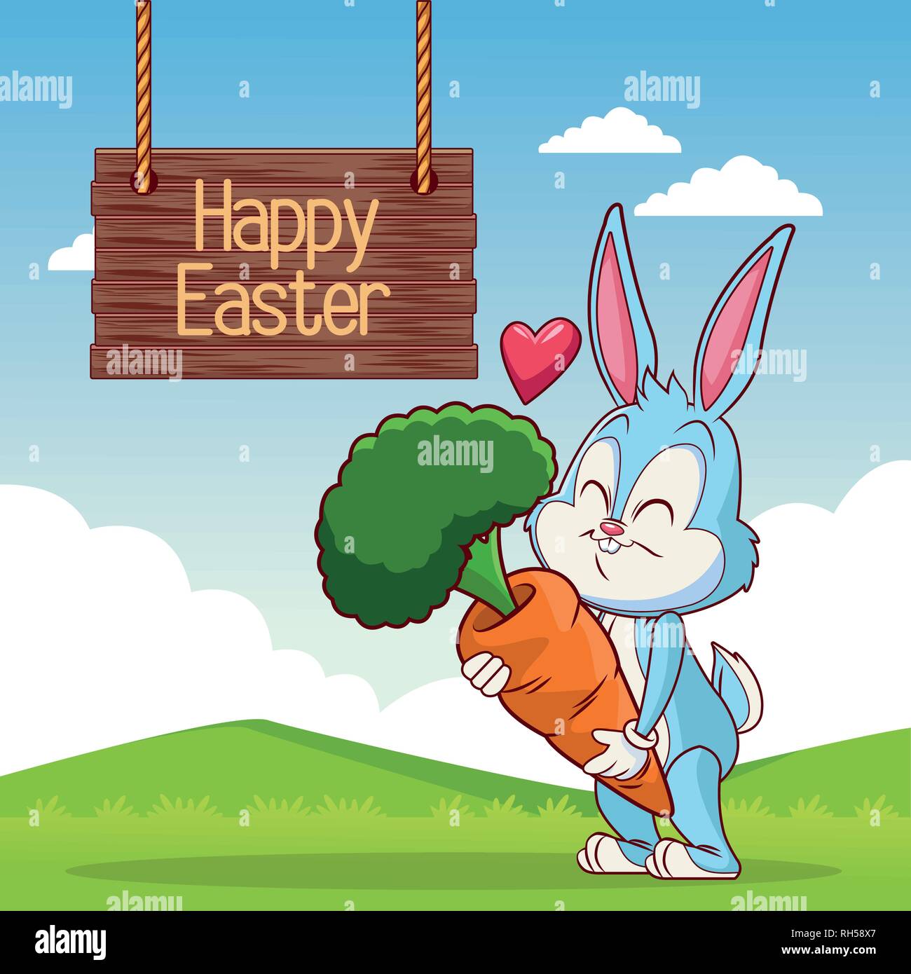 Felice Pasqua card Illustrazione Vettoriale