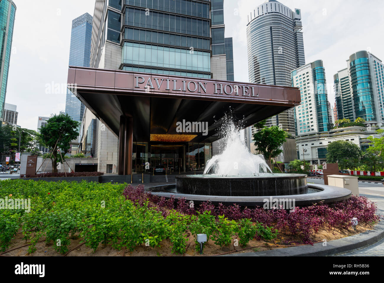 Una vista del padiglione ingresso Hotel di Kuala Lumpur in Malesia Foto Stock