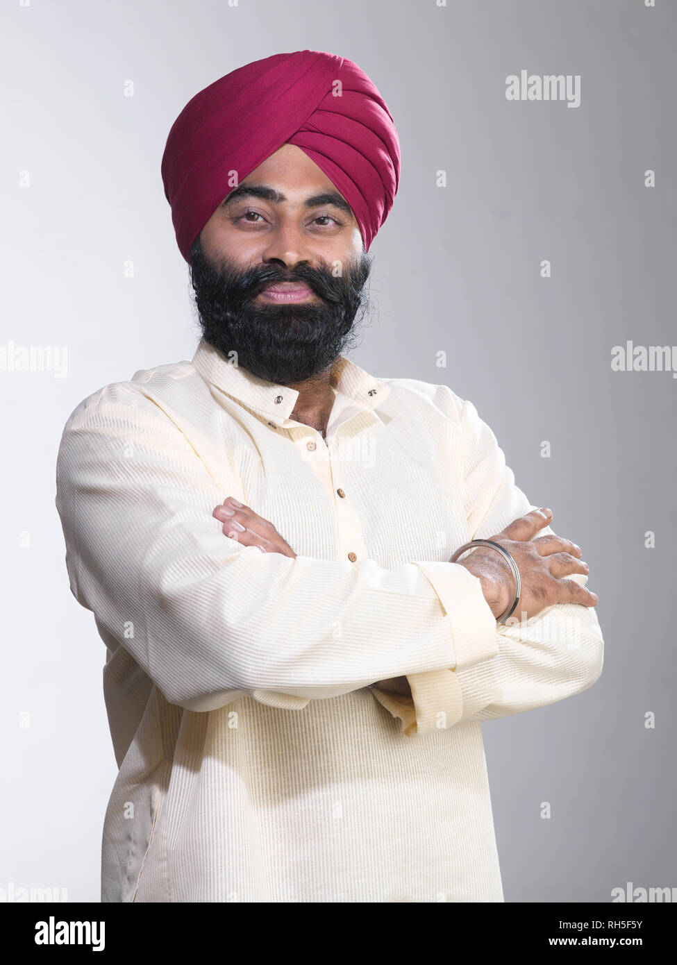 Ritratto di un SARDAR SIKH UOMO Foto Stock