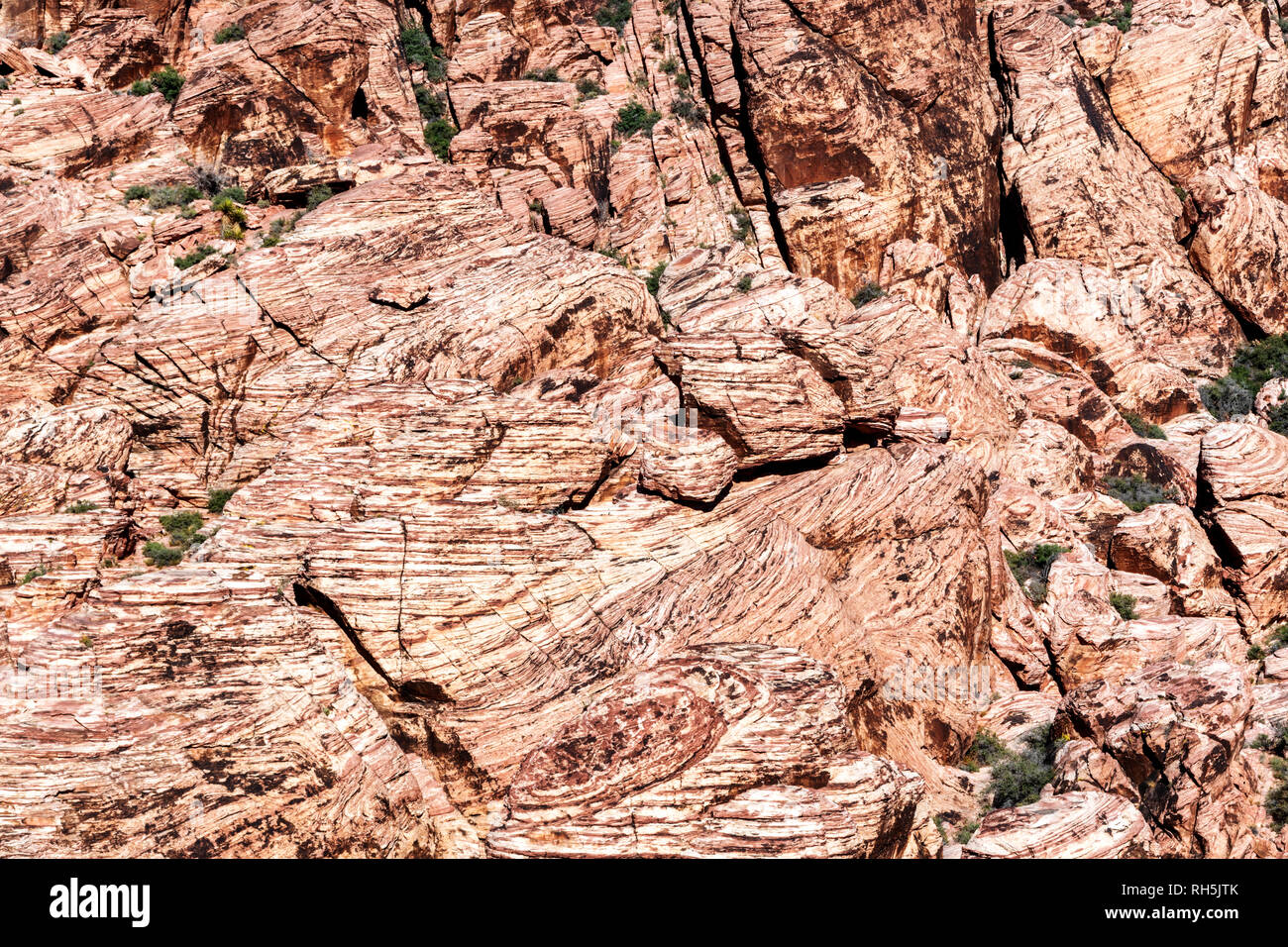 Roccia di vorticazione texture, il Red Rock Canyon, Las Vegas, Nevada, STATI UNITI D'AMERICA, Foto Stock