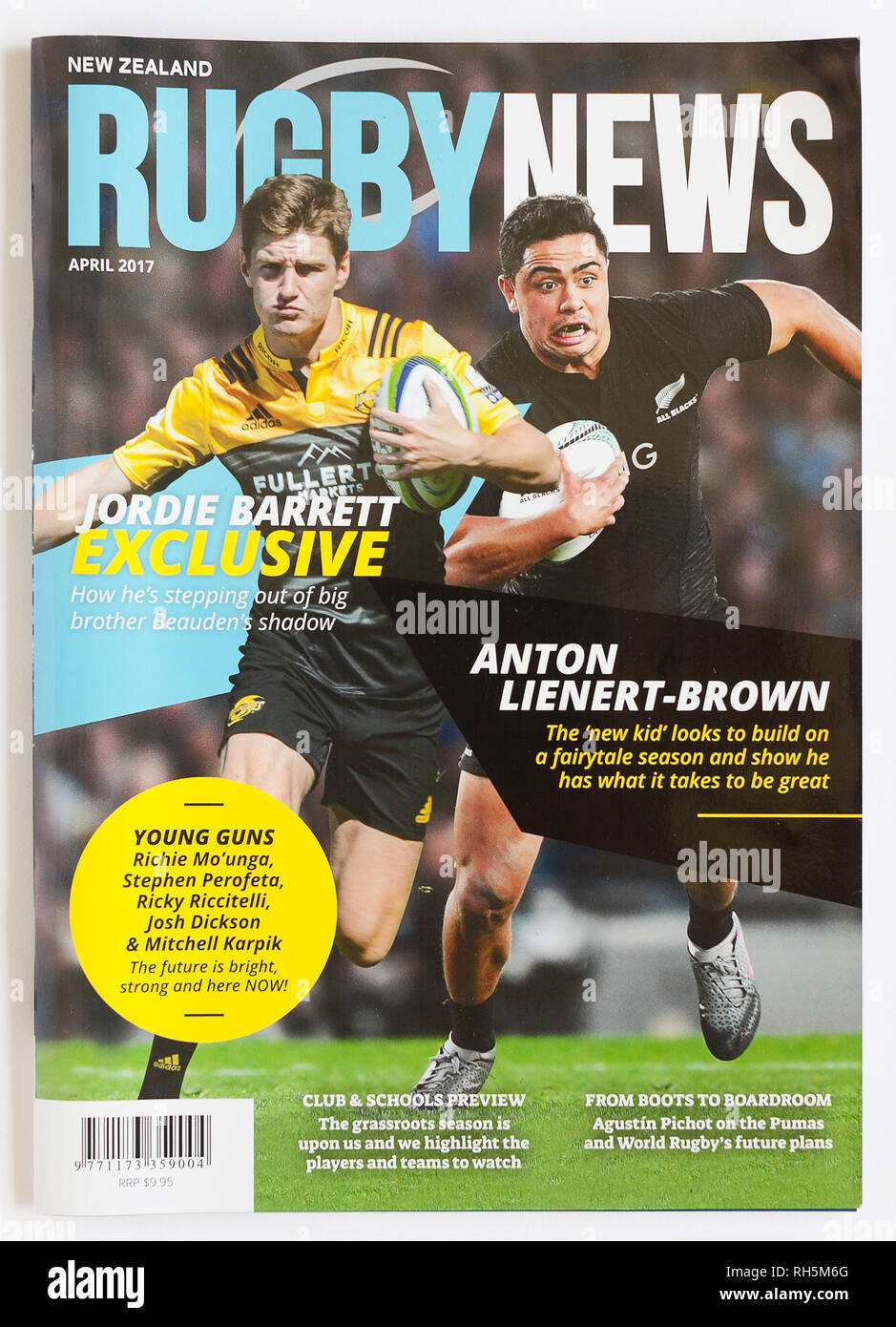 La copertina di New Rugby News Zealand Magazine - Editoriale Solo uso - solo per uso editoriale Foto Stock