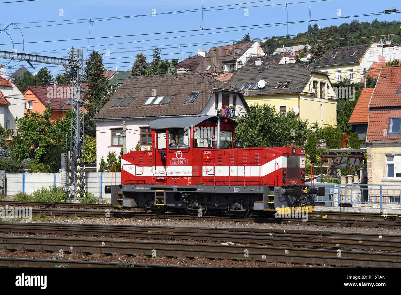 Classe diesel 712 deviatore;Bratislava principali;SLOVACCHIA Foto Stock