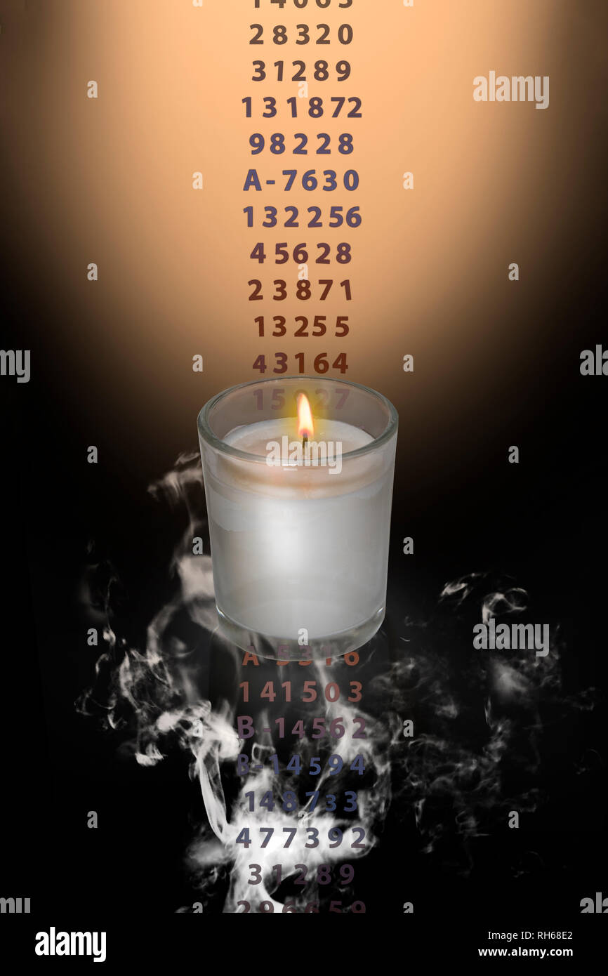 International Holocaust Memorial Day Yarhtzeit candela, ricordando Amato Foto Stock