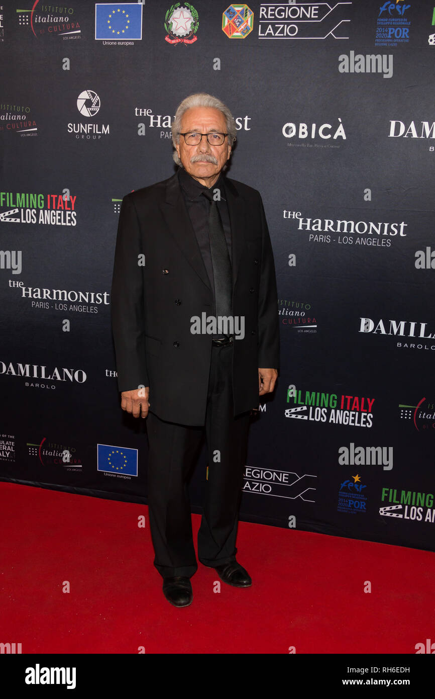 Los Angeles, Stati Uniti d'America. Il 31 gennaio, 2019. Attore Edward James Olmos assiste 'Cattura Italia - Los Angeles' festival all armonia teatro oro su gennaio 31, 2019 a Los Angeles. Credito: Vladimir Yazev/Alamy Live News. Foto Stock