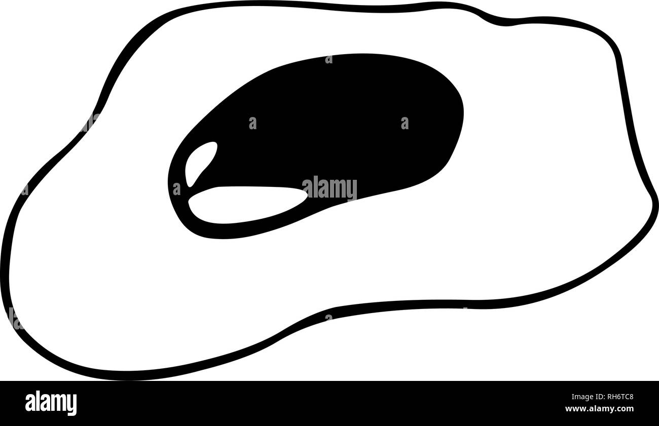 Uova strapazzate icona linea, alimenti e bevande, frittata firmare la grafica vettoriale, un modello lineare su uno sfondo bianco, eps 10. Illustrazione Vettoriale