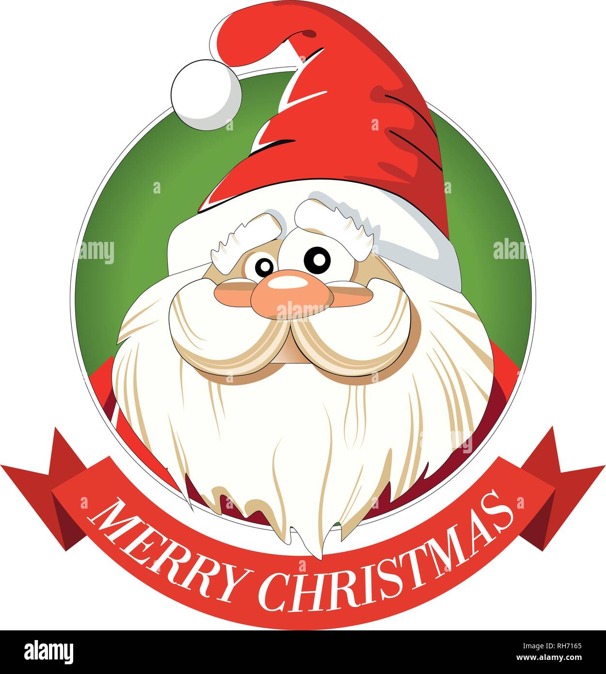 Illustrazione Vettoriale di Cartoon funny santa claus (Natale, vacanze, cartoon) Illustrazione Vettoriale