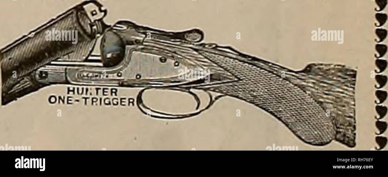 . Allevatore e sportivo. I cavalli. Il nostro 1907 Nuovo modello tre pistola imbullonato incarna tutte le qualità necessarie di una pistola perfetta-sicurezza, resistenza, durevolezza, superior shoot- ing le qualità, linee belle, bel equilibrio e nel nostro alto grado pistole molto bella finitura e la ricchezza degli ornamenti. Vedi sezione .h0. 7 $300 pistola elenco mostrato sopra-prezzo speciale di $213.75, espulsore %10 extra. Garantiamo i tre bulloni per tenere il fucile stretto per tutto il tempo e non permettere alla pistola di volare aperto in scarico. Noi garantiamo la bobina principale per sempre le molle contro rotture e miss-incendi. Inviare per 1907 Catalogo Arte describin Foto Stock