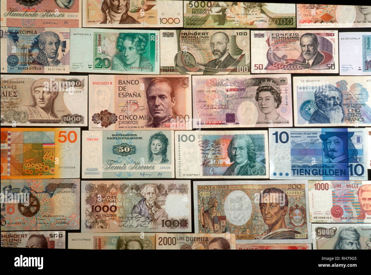 Il vecchio paese europeo note Foto Stock