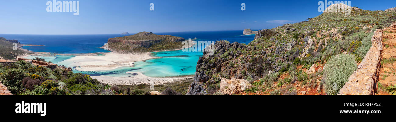 Bellissima spiaggia di Balos (prefettura di Hania,Creta, Grecia) Foto Stock
